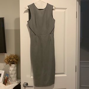 Grey and Black Midi Dress